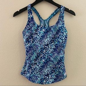 Speedo Swim Tank Top Splatter Dot Print tankini